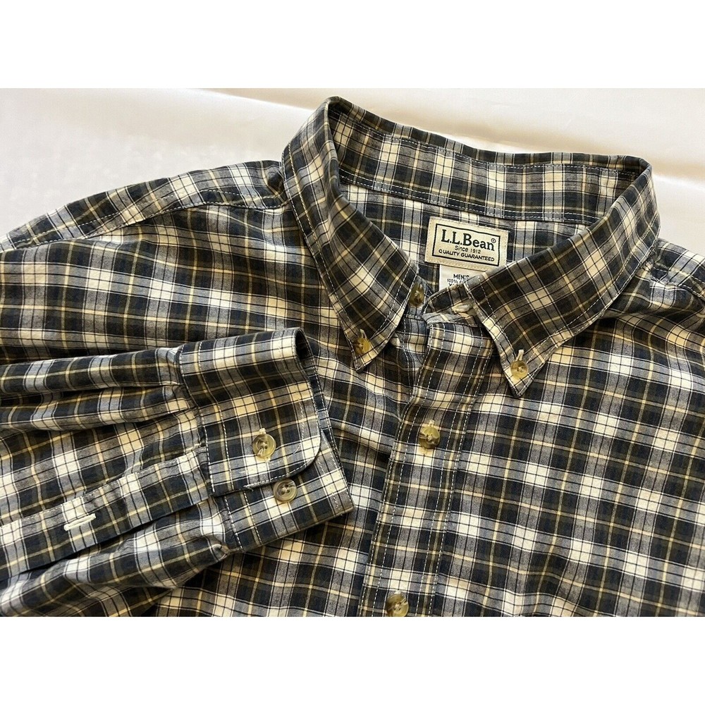 L.L.Bean Men’s XL Multicolor Plaid Cotton Casual Long Sleeve